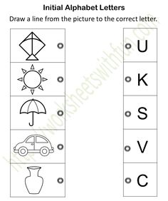 the initial alphabet letters worksheet