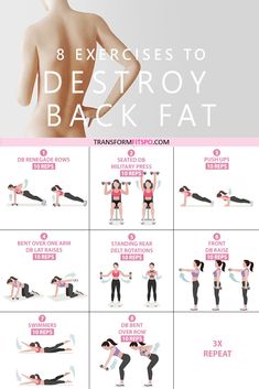 Exercises For Back Fat, Lower Back Fat, Exercises For Back, Evening Workout, Back Fat Workout, Trening Fitness, Back Fat, At Home Workout Plan, Fitness Challenge