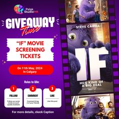 an advertisement for the movie if it's movies and shows characters in purple outfits