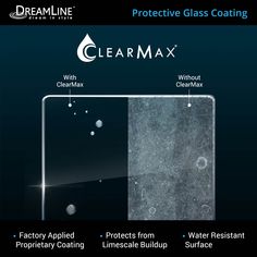 the clear max protective glass coating is shown with instructions to protect it from sun glares