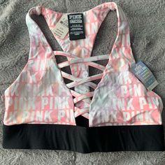 Breathable Sports Bra Multicolored- Pink, Orange, Purple, Blue Trendy Pink Fitted Sports Bra, Trendy Fitted Pink Sports Bra, Casual Pink Spring Activewear, Trendy Pink Sports Bra, Trendy Pink Sports Bra For Summer, Multicolor Stretch Sports Bra For Spring, Trendy Pink Sports Bra For Workout, Spring Gym Pink Activewear, Spring Multicolor Stretch Sports Bra