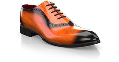 Men's Luxury Dress Shoes 21934 Luxury Men's Lace-up Shoes With Plain Toe, Orange Leather Shoes With Round Toe And Leather Lining, Orange Wingtip Leather Shoes For Formal, Orange Leather Formal Shoes With Round Toe, Orange Wingtip Leather Shoes With Leather Sole, Formal Orange Leather Shoes With Round Toe, Orange Brogue Wingtip Leather Shoes, Orange Wingtip Leather Shoes With Brogue Detailing, Formal Orange Leather Shoes With Leather Sole