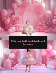 🌟 Luxury Barbie Birthday Themed Backdrop - Digital Download 🎉  ✨ Get ready to elevate your little one's birthday bash with our stunning Luxury Barbie Birthday Themed Backdrop! 🎀 This digital backdrop is bursting with fabulous pinks and chic designs that capture all the glamour of Barbie.  🖼️ Key Features: - Digital Download: Instant access to bring your party to life! 🚀 - Perfect Size: Beautifully designed in a 16:9 aspect ratio--great for photos and videos! 📸 - High Quality: At 300 DPI, this backdrop looks amazing whether it's printed large or small. 🌈 Create a dreamy atmosphere for birthday celebrations, photoshoots, or any special event! 🎈 It's super easy to print and set up, making it a must-have for creating unforgettable memories. 🌟 Please Note: This is a digital product--no Background Backdrop, Barbie Birthday, Party Backdrop, Birthday Backdrop, Digital Backdrops, Aspect Ratio, Digital Background, Birthday Bash, Backdrops For Parties