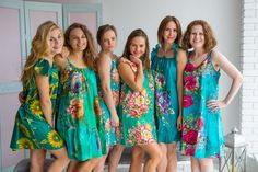 Cute Teal Nighties for every woman who loves a comfortable sleep Night Gowns, Girls Robes, Matching Pjs, One Picture, Nightgowns, Sleep Comfortably, Wedding Favours, Matching Outfits, First Night