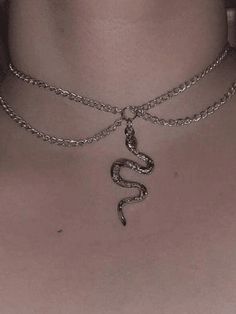 Snake Pendant Double Layer Necklace - AnotherChill Snake Choker Necklace, Women Choker Necklace, Double Layer Necklace, Layered Necklaces Silver, Snake Pendant, Snake Jewelry, Layer Necklace, Snake Patterns, Snake Necklace