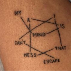 a tattoo with words written on it