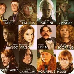 the many faces of harry potter and hermi, as well as other characters in their movies