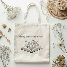 Show off your love for reading with this 'Pretty Girls Read Books' tote bag! Made from durable canvas, it's perfect for book lovers, eco-friendly shopping, and daily use. 👜 100% cotton canvas bag, natural color 👜 heavy fabric, durable and usable for a long time 👜 Size: 15" x 16" (incl. 20'' handles) 👜 Care instructions: Do not iron directly over the printed area - print may stick to the iron. Spot clean, do not bleach, line dry. 💜Thank you for supporting our small business! Please reach out to us if you have any questions.💜 💜Please leave us a review if you are satisfied with your order💜 Visit our shop for more inspiration and selected gifts: https://oursparklingboutique.etsy.com Books Tote Bag, Basket Pattern, Book Tote Bag, Crochet Basket Pattern, Cute Canvas, Literary Gifts, Diy Tote Bag, Girl Reading, Crochet Basket