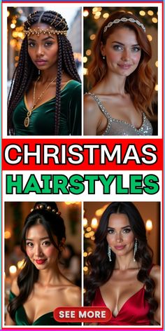 Are you ready to make a statement this holiday season with a festive new look? Whether you’re attending a Christmas party, preparing your kids for school events, or just embracing the holiday spirit, we’ve got the perfect Christmas hairstyles to inspire you. From classic curls to creative updos adorned with ribbons and tinsel, there’s something … The post Top 23 Christmas Hairstyles for Every Hair Type and Length appeared first on Trends Ideas voxen.info. Creative Updos, Classy Christmas Party, Classic Curls, Holiday Hairstyles Easy, Holiday Hair Clips, Festive Makeup, Party Hairstyle, Christmas Party Hairstyles, Braided Updos