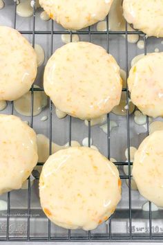 some food is sitting on a cooling rack and ready to be cooked in the oven