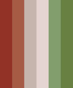 the color palette is red, green, and brown with an orange stripe in the middle