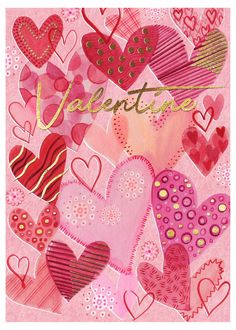 valentine's day card with lots of hearts