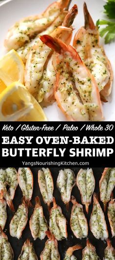 easy oven baked buttery shrimp with lemon and parsley