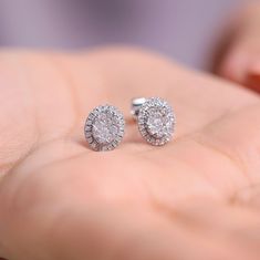 "Oval Shape Illusion Diamond Earrings / 14K Solid White Gold Cluster Diamond Earrings / Gift For Her / Natural Diamond Earrings ╰►Specifications ➤ Made to Order.  ➤ Made in Turkey. ➤ 14K White Gold ➤ Custom Gold Color: Rose Gold, Yellow Gold, White Gold ➤ Total CTW: 0.78 Carat ➤ Setting Type: Illusion, Cluster ➤ Natural Earth-Mined & Non-Conflict Diamonds ➤ Ready to Ship in 1 Week ╰► Side Stone Specifications ➤ %100 Natural Earth-Mined Diamonds ➤ Round Cut Diamonds: 60 pieces of multi-size diamonds ➤ Carat Weight: 0.78 Carat of Round Cut Diamonds ➤ Color: G ➤ Clarity: SI.  If you have any additional questions about this earring, just hit the \"Ask a Question\" button (just to the right of the price) and we will get back you within a few hours.  Be sure to hit \"favorite\" on the right so i Cluster Halo Diamond Earrings Gift, Cluster Diamond Earrings With Halo Design As Gift, Gift Halo Design Cluster Earrings, Fine Jewelry White Gold Cluster Earrings With Halo, White Gold Cluster Earrings Gift, Gift White Gold Cluster Earrings With Halo Design, Anniversary White Gold Cluster Earrings With Halo, Anniversary White Gold Halo Cluster Earrings, Cluster Halo Design Jewelry Gift