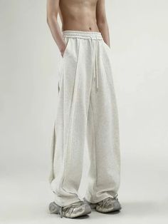 45804785697022|45804785762558|45804785828094|45804785893630 Gray Sports Pants, Korean Pants, Sweatpants Style, Streetwear Hip Hop, Korean Streetwear, Wide Leg Sweatpants, Summer Mood, Casual Sportswear, Sports Pants