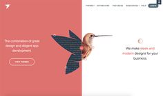 the website is designed to look like a hummingbird and features an image of a bird on its wing