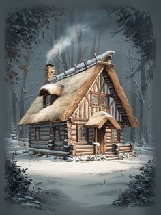 Art Books, Christmas Wallpaper, Log Cabin, Book Art, Canvas Painting, Art Inspiration, Cabin, Cottage, Canvas