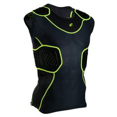 The Champro Sports Bull Rush Compression Shirt provides the perfect combo of protection and mobility, so you can move around without worry of feeling unprotected. This compression shirt features low profile padding system that makes the top lightweight with heavy duty protection and wrap around padding that offers additional protection to the back and ribs, so you're well covered. The fabric is high-compression, Polyester / Spandex to keep protection in place. This shirt is sleeveless, offering Skydancer Costume, Football Pads, Big Jeans, Football Gear, Costume Inspo, Inspo Board, Big Clothes, Compression Shirt, Big And Tall