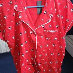 Brand New, Just Wrinkly Pajama Shirt, Shirt Color, Women's Intimates, Tommy Hilfiger, Pajamas, Brand New, Red, Women Shopping, Color