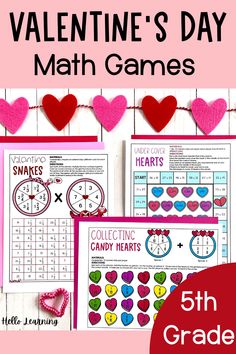 valentine's day math games for 5th grade students