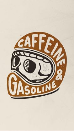 the logo for caffeine and gasoline