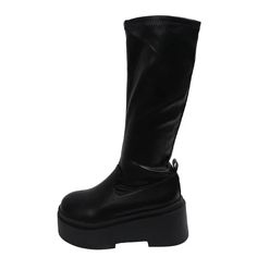 SPECIFICATIONSBrand Name: AmozaeBoot Type: Modern BootsShaft Material: PUOutsole Material: RUBBERUpper Material: PUHign-concerned Chemical: NoneOrigin: Mainland ChinaCN: ZhejiangSeason: WinterInsole Material: FabricHeel Type: Square heelLining Material: microfiberBoot Height: Knee-HighItem Type: BOOTSFashion Element: PlatformDepartment Name: ADULTToe Shape: round toeHeel Height: High (5cm-8cm)With Platforms: YesPlatform Height: 0-3cmStyle: Korean Styleis_handmade: YesPattern Type: SolidFit: Fits Black Knee-high Martin Boots For Spring, Black Chunky Platform Knee-high Boots, Trendy Black Knee-high Boots With Round Toe, Trendy Black Closed Toe Mid-calf Boots, Trendy Black Mid-calf Closed Toe Boots, Black Round Toe Knee-high Boots For Streetwear, Trendy Black Knee-high Wedge Boots, Black Knee-high Boots For Streetwear With Round Toe, Casual Knee-high Chunky Platform Heeled Boots