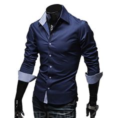 Single Breasted Mens Slim Fit Dress Shirt Men Shirt Design, Social Clothes, Slim Fit Dress Shirts, Mens Stripes, Designer Shirts, Fitted Dress Shirts, Striped Long Sleeve Shirt, Slim Fit Dresses, Men Shirt