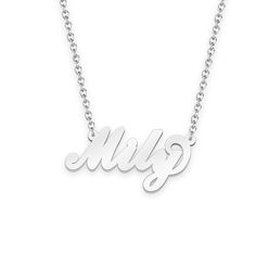 Mily name necklace Gold Custom Necklace, Personalized Gifts For Her 
								Add something extra special to your jewelry box with Name Necklace Official engravable necklaces.
								The Mily's 14k gold name necklace is best gifts for Mily. Name Necklace Official provides affordable engravable jewelry that won't 
								break the bank. In addition, these pieces make for very thoughtful and appreciated gifts for friends and family. 
								And whether valentine's day gifts, mother's day gifts, Engravable Jewelry, Name Necklace Gold, Gold Name Necklace, Personalized Gifts For Her, Engraved Jewelry, Gifts Birthday, Engraved Necklace, Necklace Personalized, Gifts Wedding