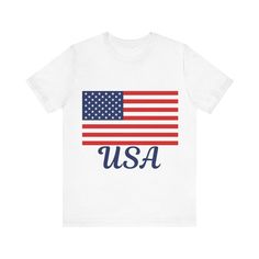 USA American Flag Stars and Stripes Patriotic 4th Fourth of July Unisex Jersey Short Sleeve Tee Soft Tshirt - Etsy Made In Usa Crew Neck T-shirt For Veterans Day, American Flag Cotton T-shirt For 4th Of July, Patriotic Made In Usa T-shirt For Memorial Day, Patriotic T-shirt Made In Usa For Memorial Day, Patriotic T-shirt For Memorial Day, Made In Usa, American Flag Crew Neck T-shirt For Labor Day, Labor Day Crew Neck T-shirt Made In Usa, Crew Neck T-shirt Made In Usa For Labor Day, White Graphic Tee Made In Usa