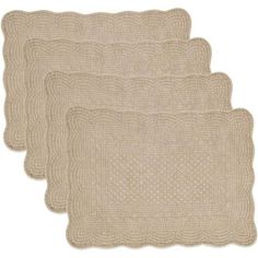 Fennco Styles Taupe Quilted Placemats, Set of 4 Elevate your tablescape for any occasion with these elegant Quilted Placemats. It features a soft, bright tone with a quilted design that adds texture and sophistication to your table setting, effortlessly enhancing the aesthetic appeal of any dining table. Its combination of style, versatility, and easy maintenance make it a popular choice for those looking to enhance their table decor. Pair it with solid colors within the same palette or lighter Quilted Placemat, Quilted Placemats, Place Mats Quilted, Quilted Pattern, Inspired Living, Casual Dining, Yellow Fabric, Placemat Sets, Dining Decor