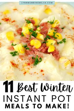 11 Best Easy Cozy Instant Pot Meals To Make! | Lynn Mumbing Mejia Instant Pot Meals, Holiday Leftovers, Best Curry, Dinner Leftovers, Meals To Make, Coconut Curry Chicken, Comfort Soup