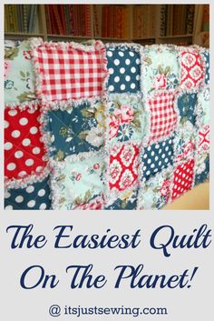 the easyest quilt on the planet with text overlay that reads, the easyest quilt on the planet