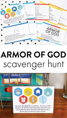 the armor of god scavenger hunt is an easy and fun way to teach kids about