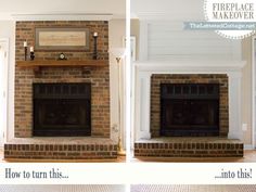 three different fireplaces are shown with the same brick color as their names and numbers