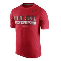 Nike Men's Ohio State Buckeyes Basketball Elite Practice Dri-Fit T-Shirt L The Nike College Basketball Elite Practice Men's Dri-Fit T-Shirt features a bold school wordmark on Dri-FIT fabric for a loyal look and lasting comfort. Collegiate Moisture-wicking T-shirt For College, Nike Collegiate T-shirt For Sports Season, Nike Collegiate T-shirt For Sports Events, Nike Collegiate T-shirt For Sports, Sporty University Red T-shirt For Sports Season, University Red Sporty T-shirt For Sports Events, University Red Sporty T-shirt For Sports, Sporty University Red T-shirt For Sports Events, Sporty University Red T-shirt