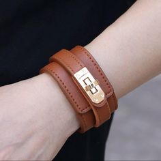 Turn Lock Pu Leather Bracelet * Fashion Bracelet * Color: Coffee Brown * Pu Leather * One Size * Length: 9.1 Inch * Width: 1.5 Inch Brown Leather Bracelet Fashion Accessory, Everyday Brown Bracelet, Brown Leather Wrap Bracelet Gift, Brown Bracelet Wristlet, Brown Leather Wrap Bracelet As Gift, Brown Leather Wrap Bracelet For Gift, Brown Jewelry With Leather Strap, Elegant Leather Wrap Bracelet, Elegant Brown Wrap Bracelet As A Gift