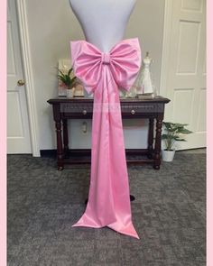 Pink Prom Dress With Bow, Pink Elegant Sash For Formal Occasions, Satin Sash With Bow For Bridesmaids, Bridesmaid Sash With Satin Bow, Bridesmaid Satin Sash With Satin Bow, Bridesmaid Satin Sash With Bow, Pink Bow With Bow Tie Back For Wedding, Pink Party Bow With Bow Tie Back, Pink Satin Bow Tie For Wedding