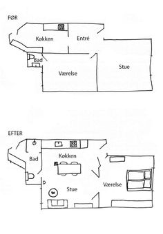 the floor plan for an apartment with two separate rooms