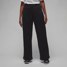 Pure fleece goodness elevated by Jordan style—that’s what you get with the Jordan Flight Fleece Pants. Featuring an elastic waistband designed to hit right below your belly button and an open hem, these full-length pants offer a relaxed, refined look that’s perfect for lounging around the house. Let the indoor adventures begin with the Jordan Flight Fleece Pants. Drawcords allow a customized fit. Side pockets provide convenient storage. Machine wash. 80% cotton/20% polyester. Imported. Jordan Fl Elevated Casual Full-length Sweatpants With Elastic Waistband, Full Length Sweatpants For Elevated Casual Look, Wide Leg Bottoms With Comfort Waistband For Elevated Casual, Casual Pants With Ribbed Waistband And Straight Hem, Casual Pants With Comfort Waistband And Straight Hem, Straight Hem Pants With Comfort Waistband For Elevated Casual, Elevated Casual Pants With Comfort Waistband, Athleisure Straight Leg Bottoms For Elevated Casual, Black Sweatpants For Elevated Casual Occasions