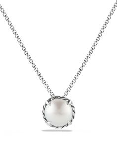 David Yurman Chatelaine Pendant Necklace with Pearl | Bloomingdale's Necklace With Pearl, Freshwater Pearl Jewelry, Necklace Collection, David Yurman Jewelry, Chatelaine, David Yurman, Pearl Pendant, Accessories Necklace, Free Jewelry