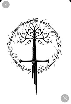 Lord Of The Rings Symbols, Tolkien Tattoo, Symbols Tattoos, Lotr Tattoo, Rings Tattoo, Lord Of The Rings Tattoo, Fantasy Tattoos, Norse Tattoo, Nordic Tattoo