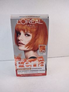 L'Oreal Paris Feria Shimmering Permanent Hair Dye Color C74 Copper Crave Shimmering Permanent Hair Color for Dark Hair: Custom-blended by our master colorists, this multi-faceted shimmering red color with 4X highlights transforms dark hair in 1 step to high impact, vibrant colour without no bleaching Kit Contains: Vibrant Permanent Colour Gel,Shimmering Conditioning Developer Crème, Aromatic Shimmer Serum, Power Shimmering Conditioner, Power Color Booster Bold Shades: Inspired by cutting-edge fa Red Hair Dye Box, Hair Dye Box, Copper Red Hair Dye, Loreal Paris Feria, Copper Hair Dye, Feria Hair Color, Vidal Sassoon Hair Color, Deep Black Hair, Box Hair Dye