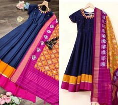 Women Fully Stitched Kurti/Gown set Occasion: Casual, Party Wear Neck: Round Neck Sleeve: Regular Sleeve Fabric: Georgette/Rayon/Silk Stitching Type: Fully Stitched Name: Navy Blue and Pink Dupatta Set Size: XL Chest: 42 inches Length:58 inches Name: Maroon Kurti with Gold Pant Kurti Size: XXL Kurti Chest:44 inches Kurti Length:43 inches Pant Size :Free Size (Elastic) Pant Length:40 inches Name: Blue Kurti with Gold Pant Size: XL Kurti Size: L Kurti Chest:40 inches Kurti Length:43 inches Pant Size :Free Size (Elastic) Pant Length:39 inches Name: Bottle Green Kurti with Gold Pant Kurti Size: M Kurti Chest:38 inches Kurti Length:43 inches Pant Size :Free Size (Elastic) Pant Length:40 inches Name: Coffee Brown Foil Print Kurti with Pant Kurti Size: L Kurti Chest:40 inches Kurti Length:43 inch Multicolor Silk Maxi Length Dupatta, Multicolor Celebration Dress With Traditional Drape, Multicolor Maxi Gown For Festivals, Fitted Silk Maxi Length Set, Festive Silk Maxi Sets, Fitted Multicolor Maxi Length Sets, Festive Multicolor Self Design Dresses, Elegant Multicolor Silk Anarkali Set, Fitted Multicolor Dress With Zari Work