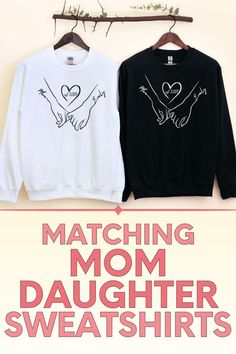 Matching Mom Daughter Sweatshirts, Personalized Mothers Day Gift From Daughter, Mom Pajama Top, Custom Mum Crewneck, Mother Daughter Shirts - Etsy Family Matching Sweatshirt With Letter Print As Gift, Family Matching Sweatshirt With Letter Print, Family Matching Letter Print Sweatshirt As Gift, Family Matching Long Sleeve Tops With Custom Print, Mother's Day Family Matching Crew Neck Sweatshirt, Personalized White Sweatshirt For Family Matching, Family Matching Crew Neck Sweatshirt For Mother's Day, Family Matching Graphic Print Sweatshirt, Personalized Long Sleeve T-shirt For Mother's Day