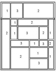 an image of a bookcase with numbers on the front and bottom shelves in it