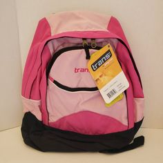 Trans By Jansport Wisdom Cotton Candy Backpack Nwt Sporty Pink Backpack For School, Sporty Pink Standard Backpack, Sporty Pink School Backpack, Sporty Pink Backpack, Sporty Softback Backpack For Sports, Functional Pink Sports Backpack, Sporty Softback Bags For School, Functional Pink Backpack For Gym, Pink Nylon Gym Backpack