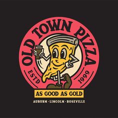 the logo for old town pizza as good as gold