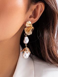 c5f324d0-9aec-4be2-a10c-7b477a81932b Spring Pearl Drop Gold Jewelry, Spring Gold Jewelry With Pearl Drop, Gold Pearl Drop Earrings For Spring, Spring Pearl Drop Gold Earrings, Spring Gold Pearl Drop Earrings, Elegant Alloy Jewelry For Spring, Elegant Spring Alloy Jewelry, Summer Wedding Metal Earrings, Pearl Drop Earrings Gold