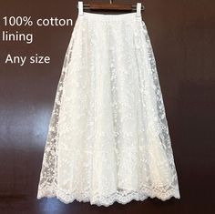 *Pleated skirt *Length approximately: 90cm *Wash by hand or machine with cold water *fabric : Organza embroidery *lining: 100%cotton  The lining is 100% cotton, very comfortable Auailable in women's us size XXS to 3XL as well as custom size and plus size   XXS: Waist:66cm/26"  Length:90cm/35" XS: Waist:70cm/27.5"  Length:90cm/35" S: Waist:74cm/29"  Length:90cm/35" M: Waist:78cm/30.5"  Length:90cm/35" L: Waist:82cm/32"  Length:90cm/35" XL: Waist:86cm/33.8"  Length:90cm/35" XXL: Waist:90cm/35.5" Organza Embroidery, Party Rock, Pleated Skirts, Party Skirt, Embroidered Skirt, Skirts For Women, Skirt Length, Long Skirt, Pleated Skirt