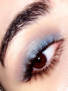 Cinderella Makeup, Ball Makeup, Shimmer Eye Makeup, Blue Makeup Looks, Euphoria Makeup, Swag Makeup, Smink Inspiration